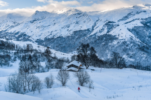 Vue sur le refuge le trait d'union Saint-Martin-de-Belleville Vue sur le refuge le trait d'union Saint-Martin-de-Belleville
