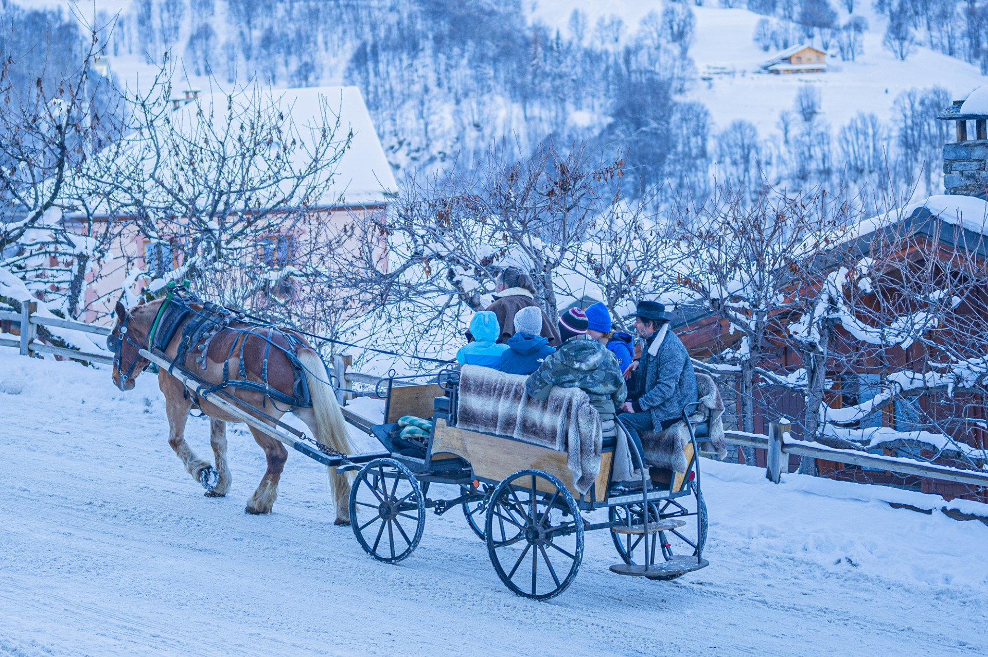 balade en calèche st martin de belleville les 3 vallées